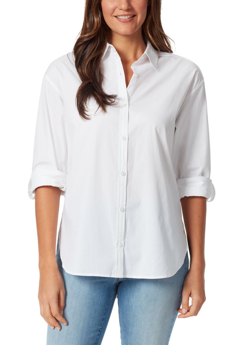 Petite Roll-Tab Sleeve Amanda Shirt 