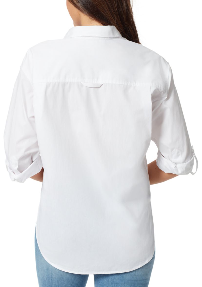 Petite Roll-Tab Sleeve Amanda Shirt 