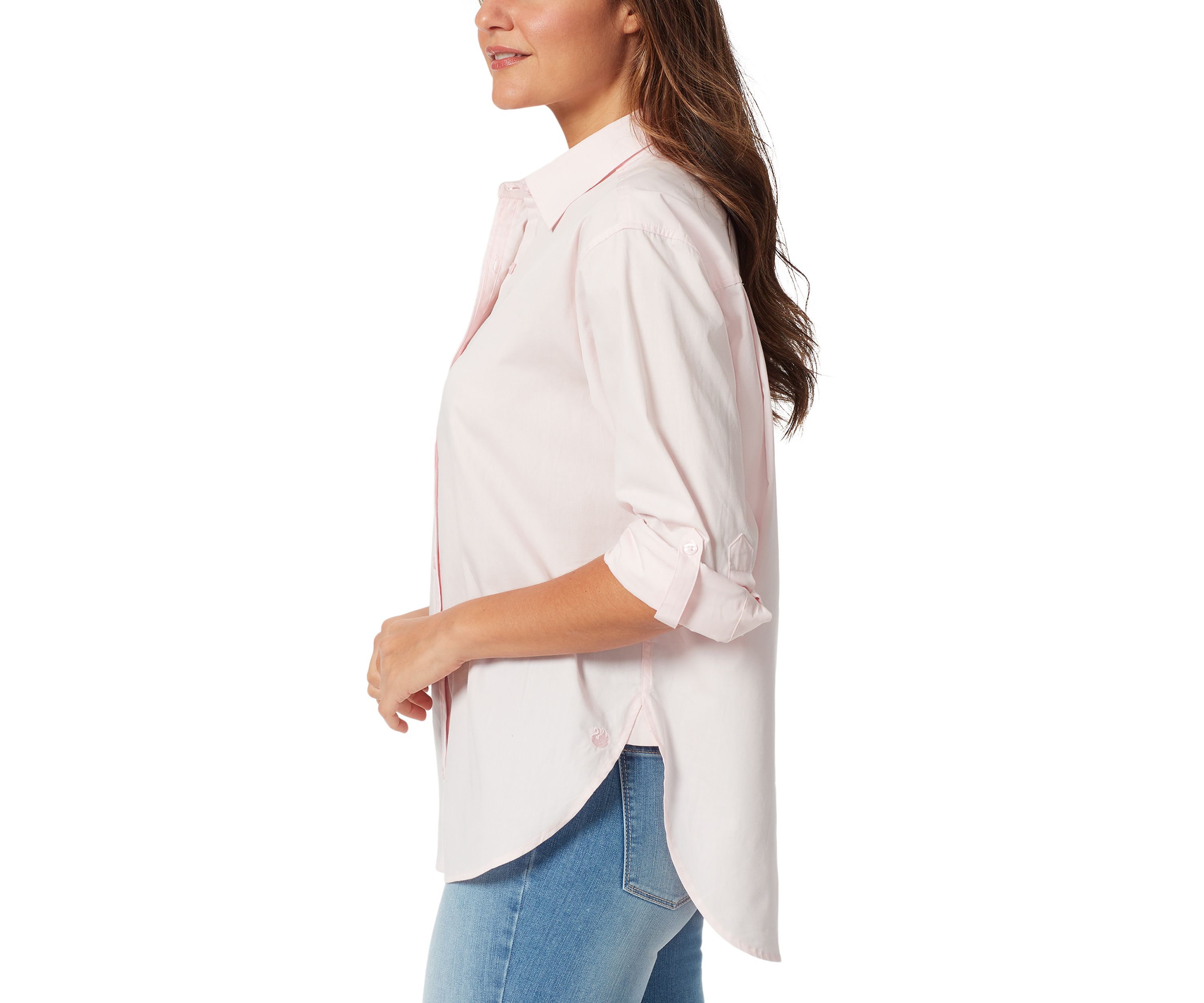Petite Roll-Tab Sleeve Amanda Shirt 
