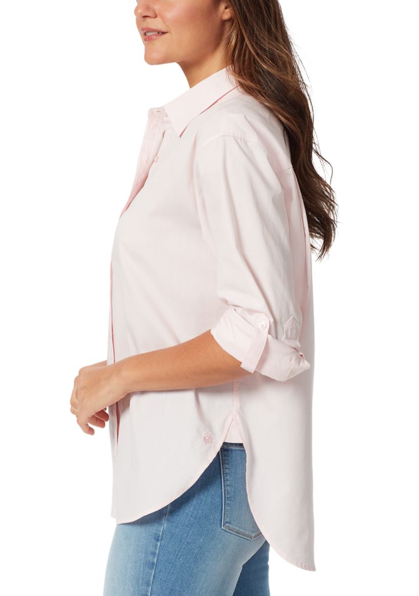 Petite Roll-Tab Sleeve Amanda Shirt 