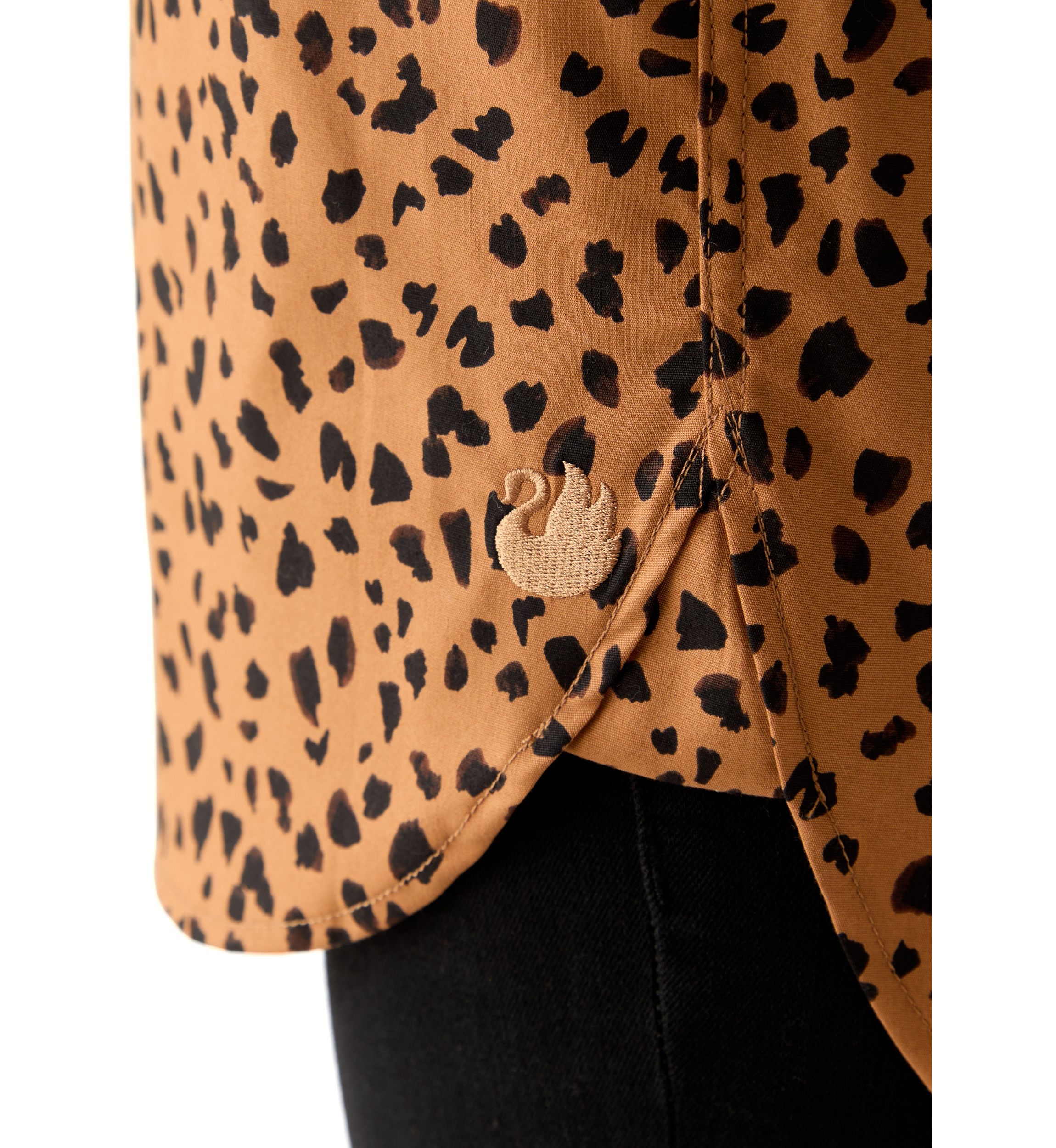 Petite Amanda Leopard Print Button Down Shirt