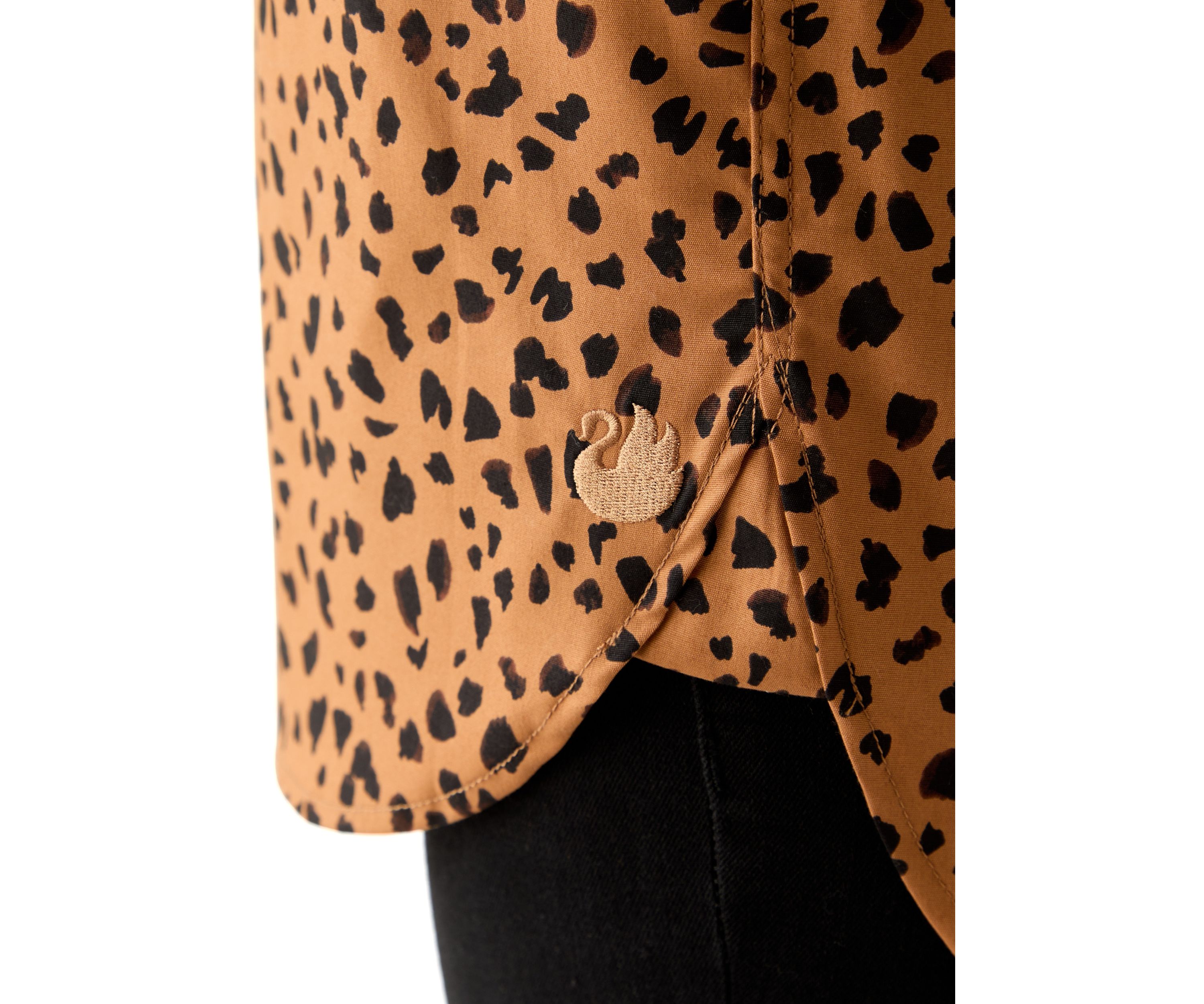 Petite Amanda Leopard Print Button Down Shirt