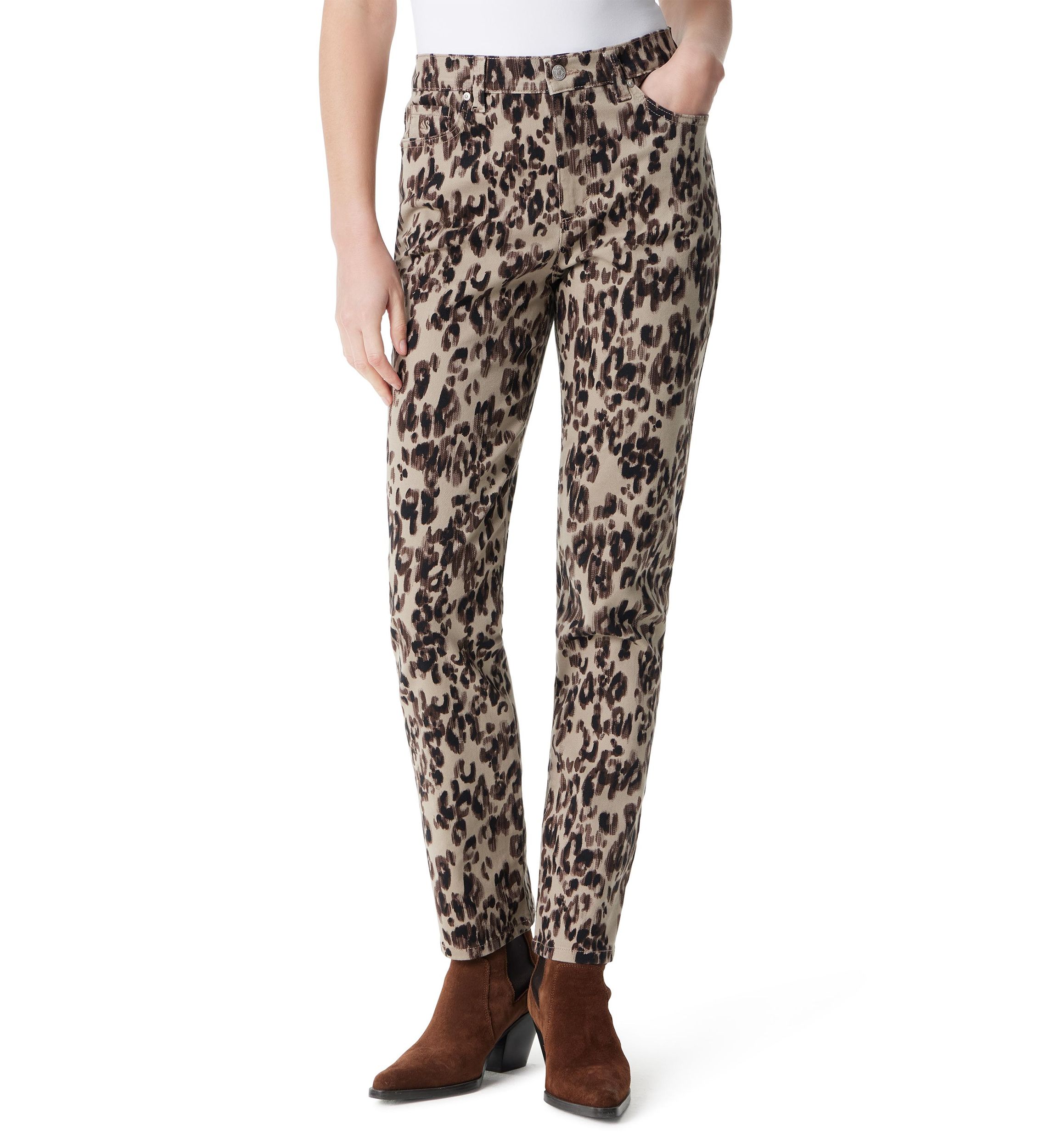 Petite Amanda Classic Printed Pants 