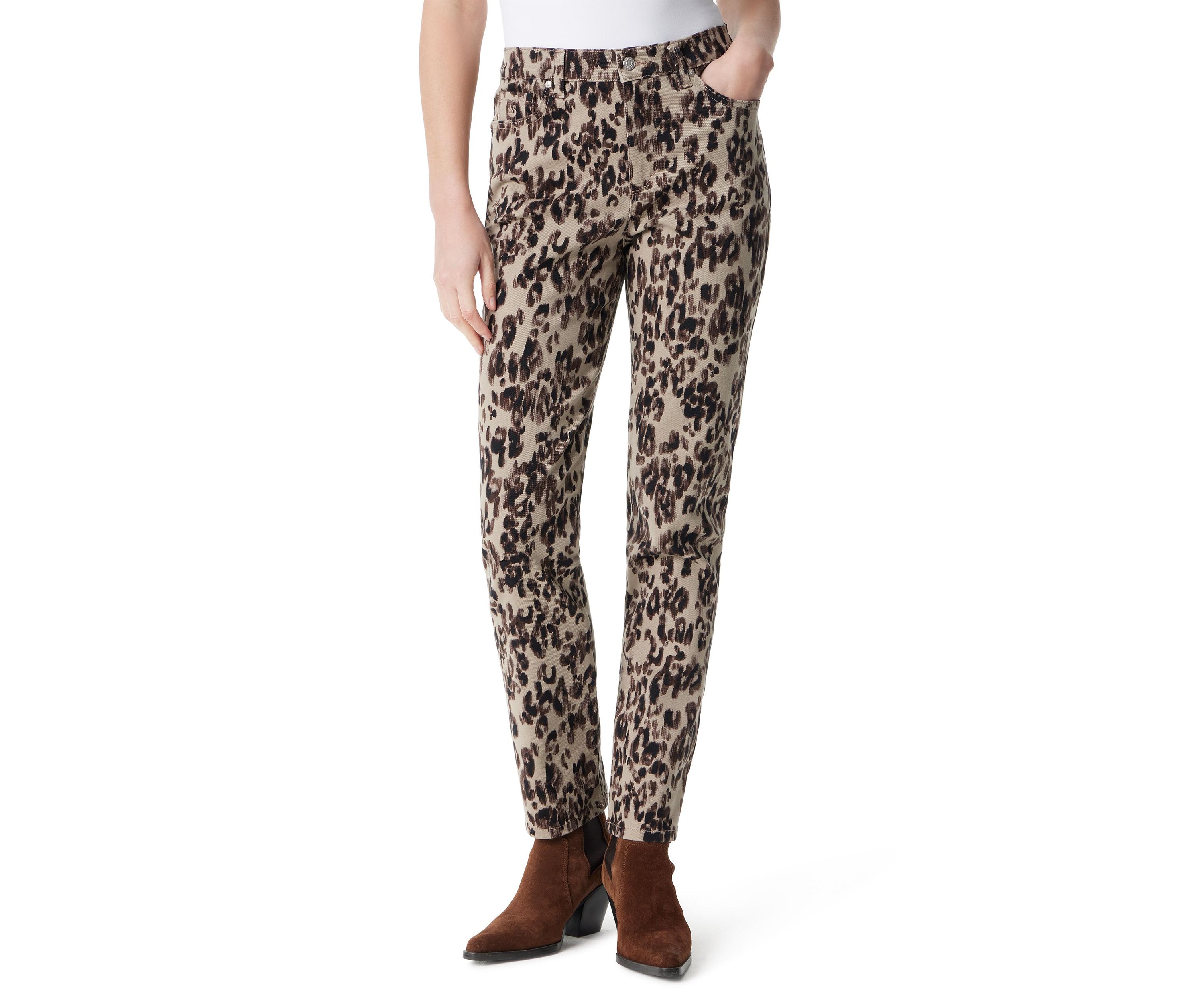 Petite Amanda Classic Printed Pants 