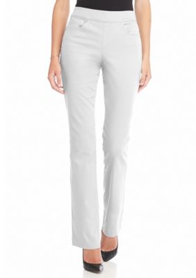 Gloria Vanderbilt Avery Pull-On Straight Leg Twill Pants | Belk