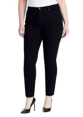 plus size leather skinny jeans