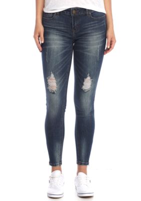 TRUE CRAFT Ankle Zip Skinny Aberdale Wash Jeans | belk