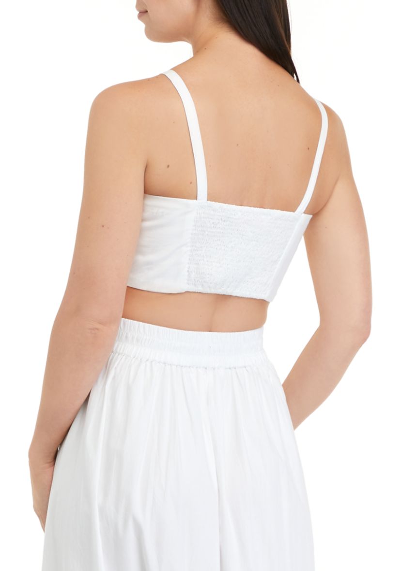 Womens Mini Crop Top with Tie