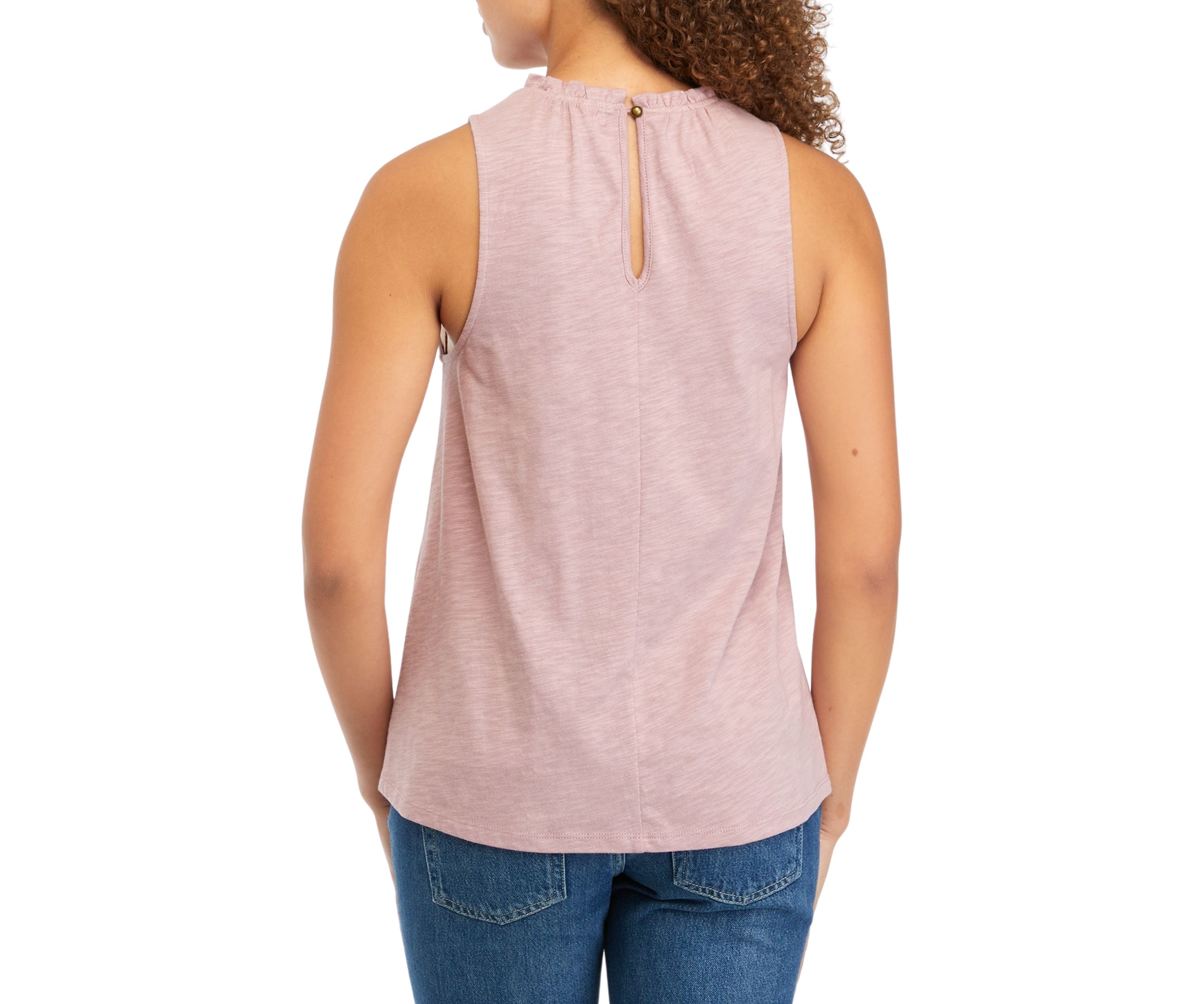Sleeveless High Neck Swing Tank Top