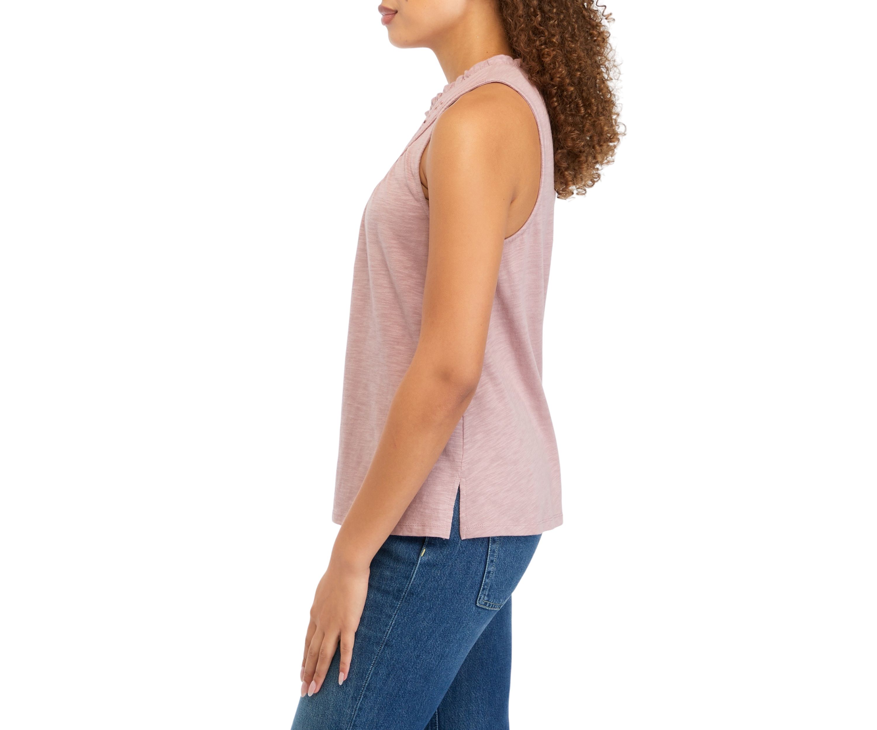 Sleeveless High Neck Swing Tank Top