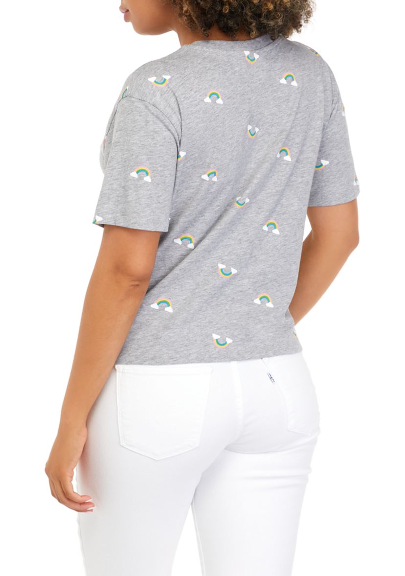 Juniors Rainbow Printed T-Shirt