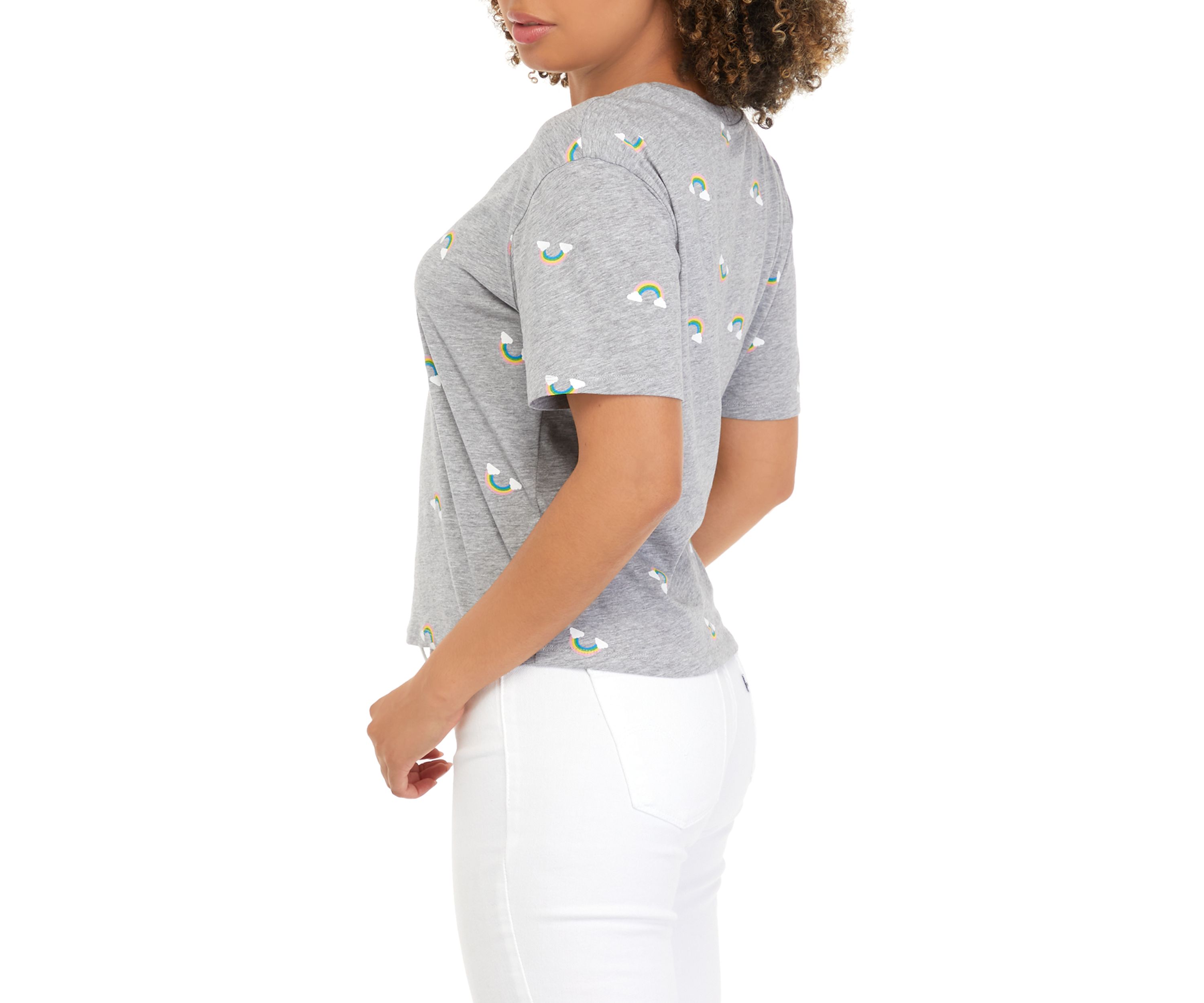 Juniors Rainbow Printed T-Shirt