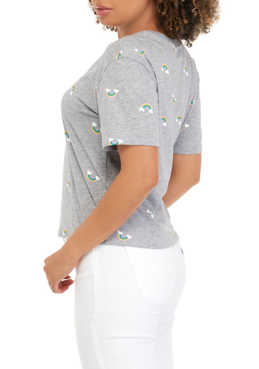 Juniors Rainbow Printed T-Shirt