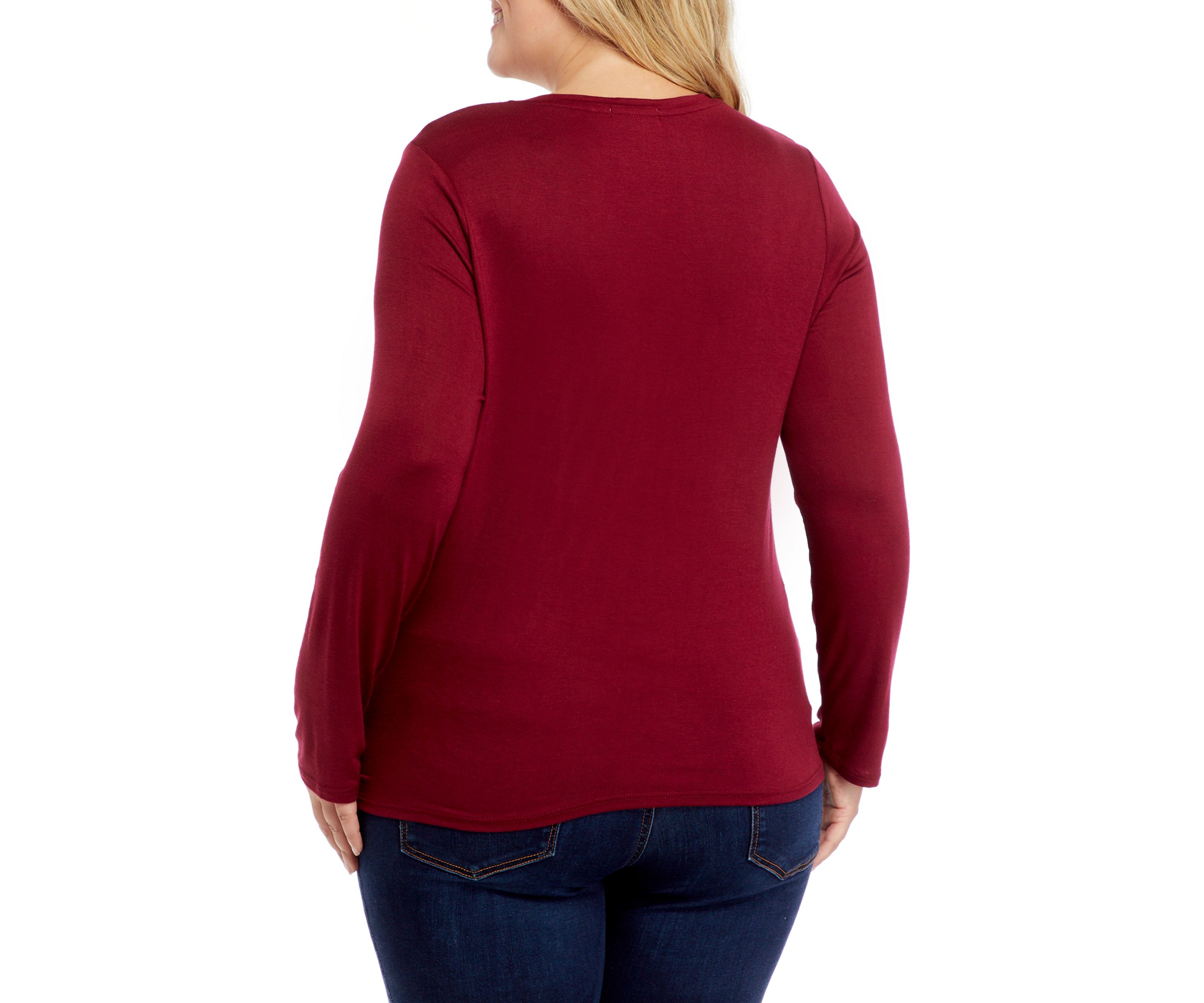 Plus Size Good Things Are Coming Knot Front Shirt