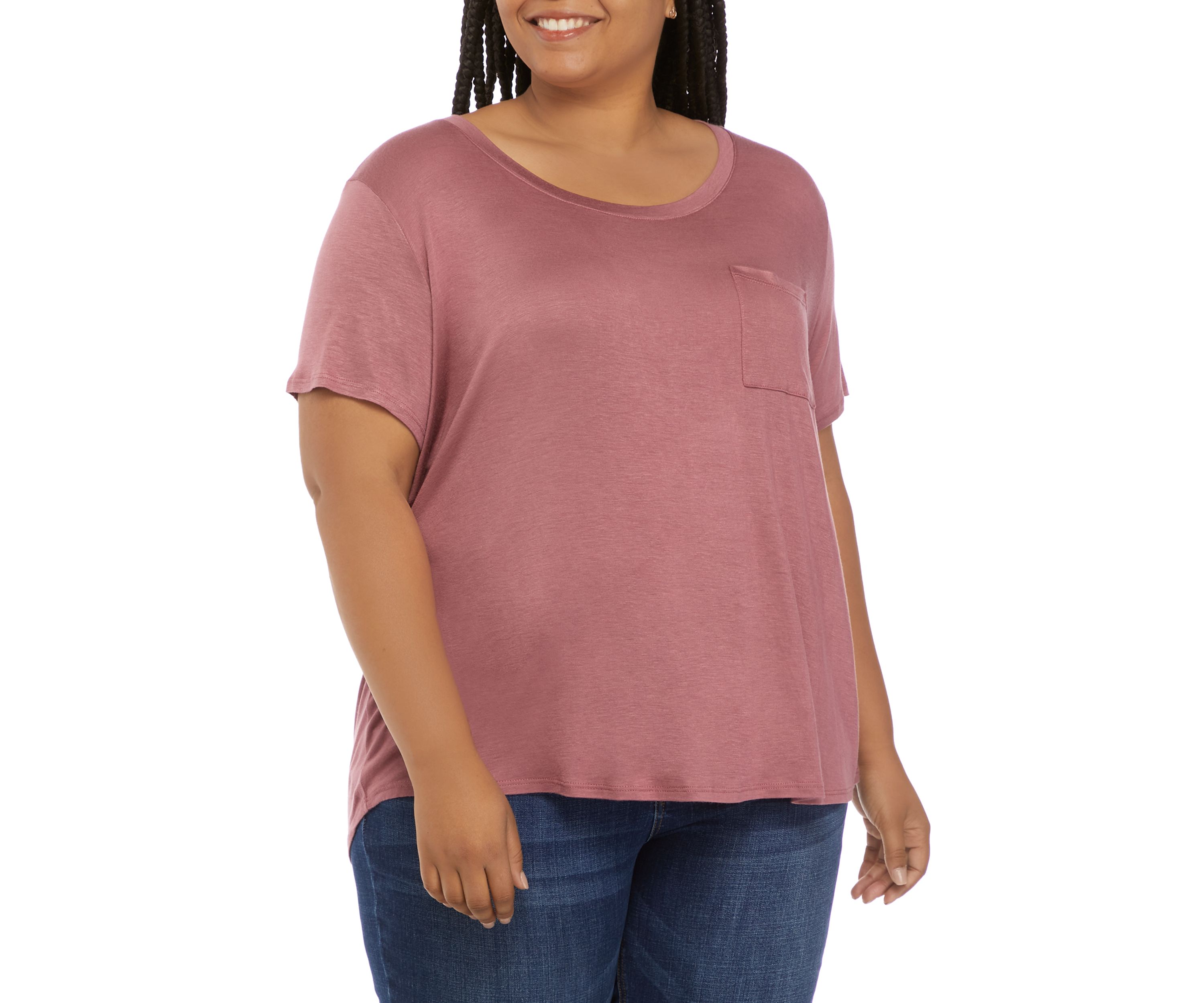 Plus Size Short Sleeve Pocket T-Shirt 
