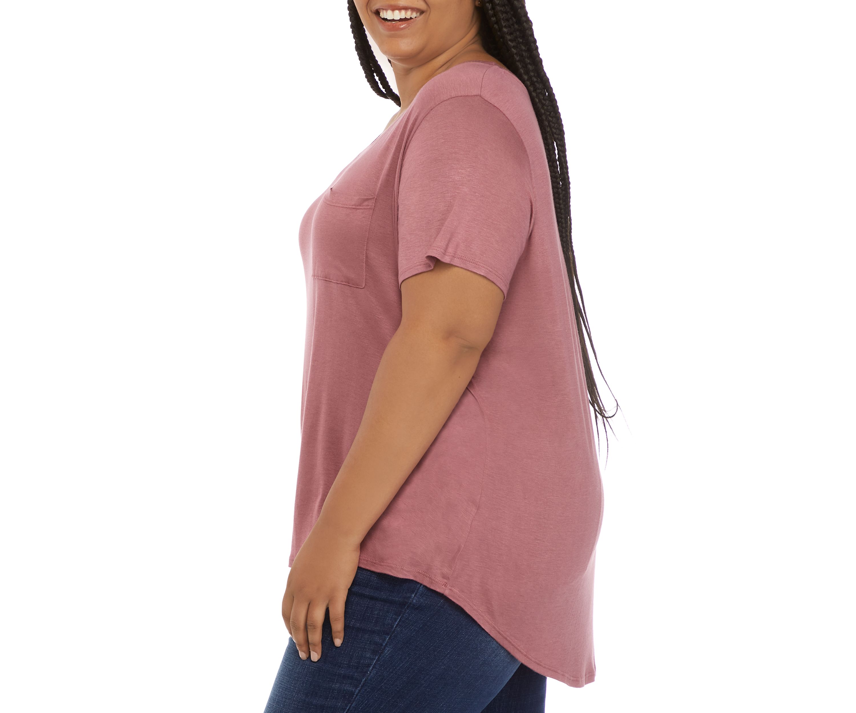 Plus Size Short Sleeve Pocket T-Shirt 
