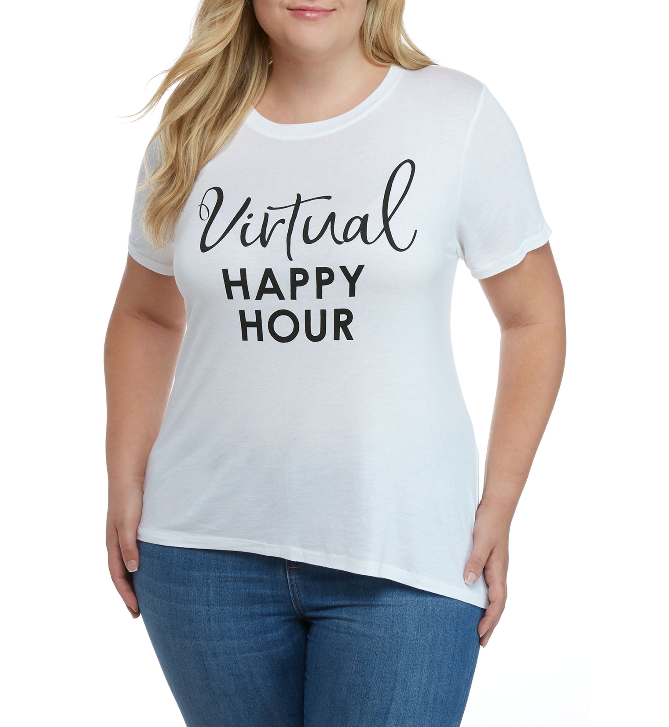 Plus Size Virtual Happy Hour Graphic T-Shirt