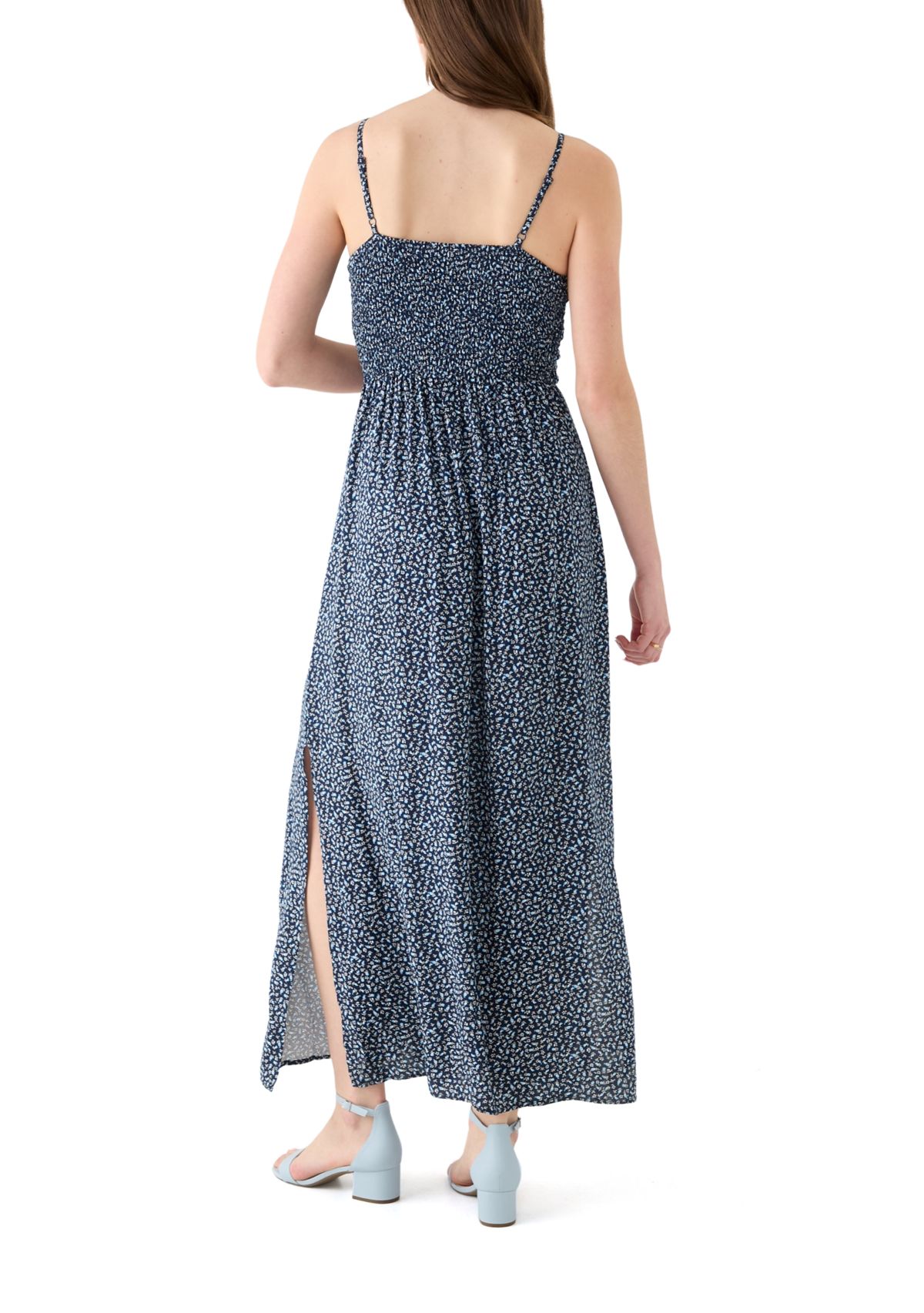 Womens Rayon Challis Printed Maxi Dress