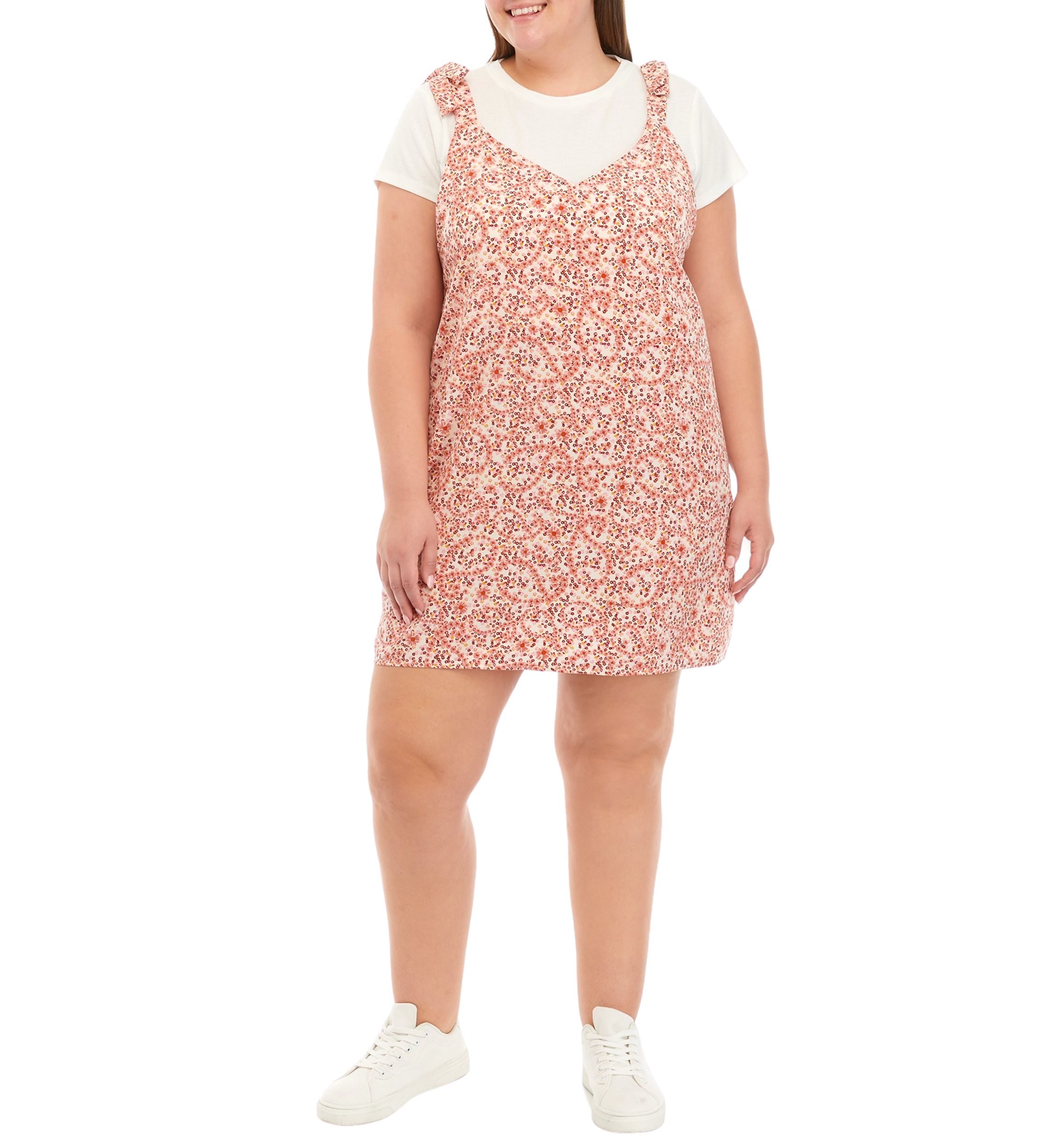  Plus Size Twofer Dress 