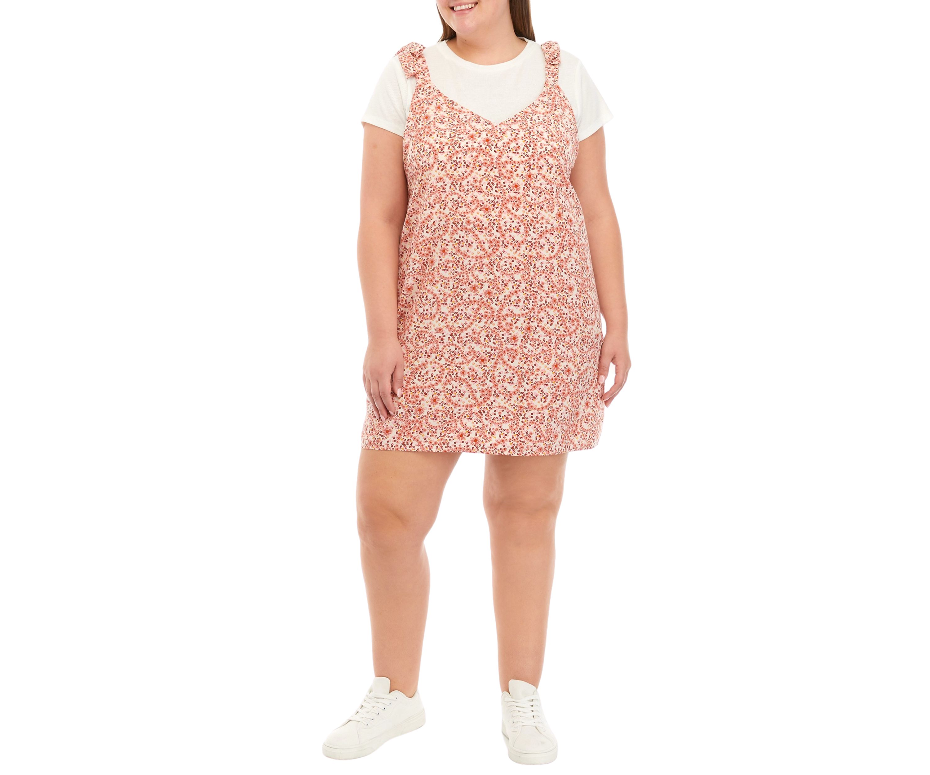  Plus Size Twofer Dress 