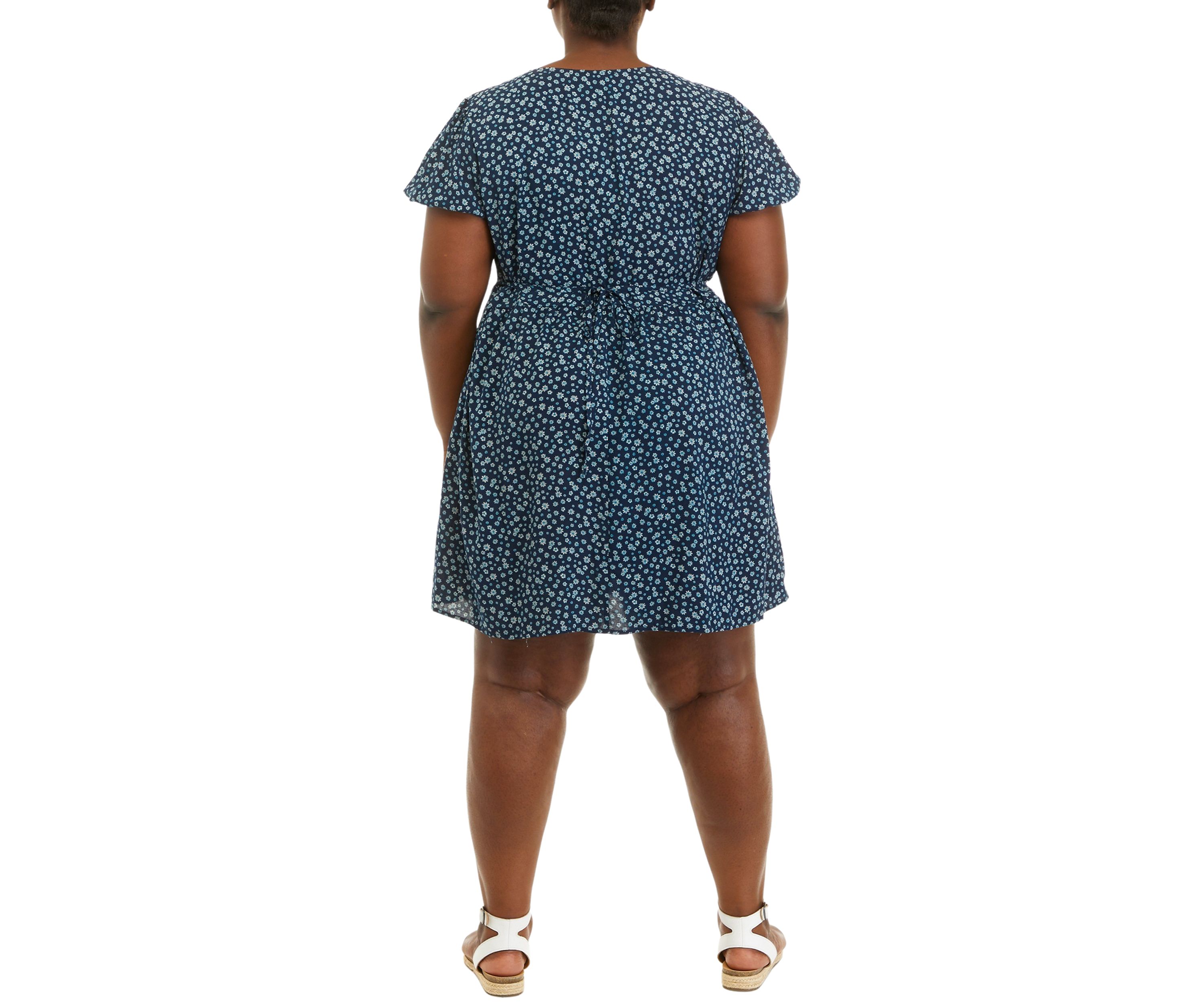 Plus Size Short Sleeve Collar Dress