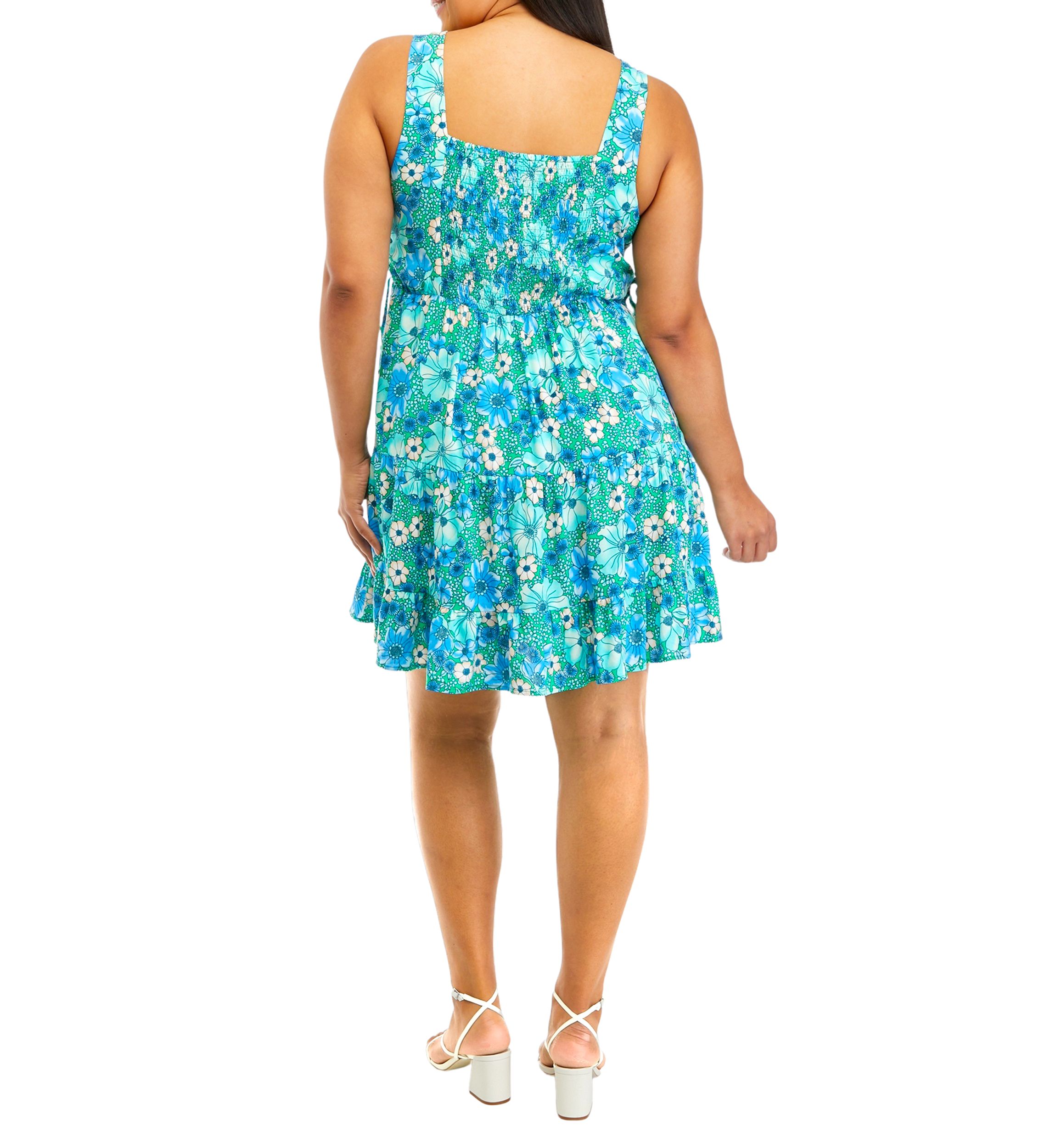 Plus Size Floral Tiered Dress