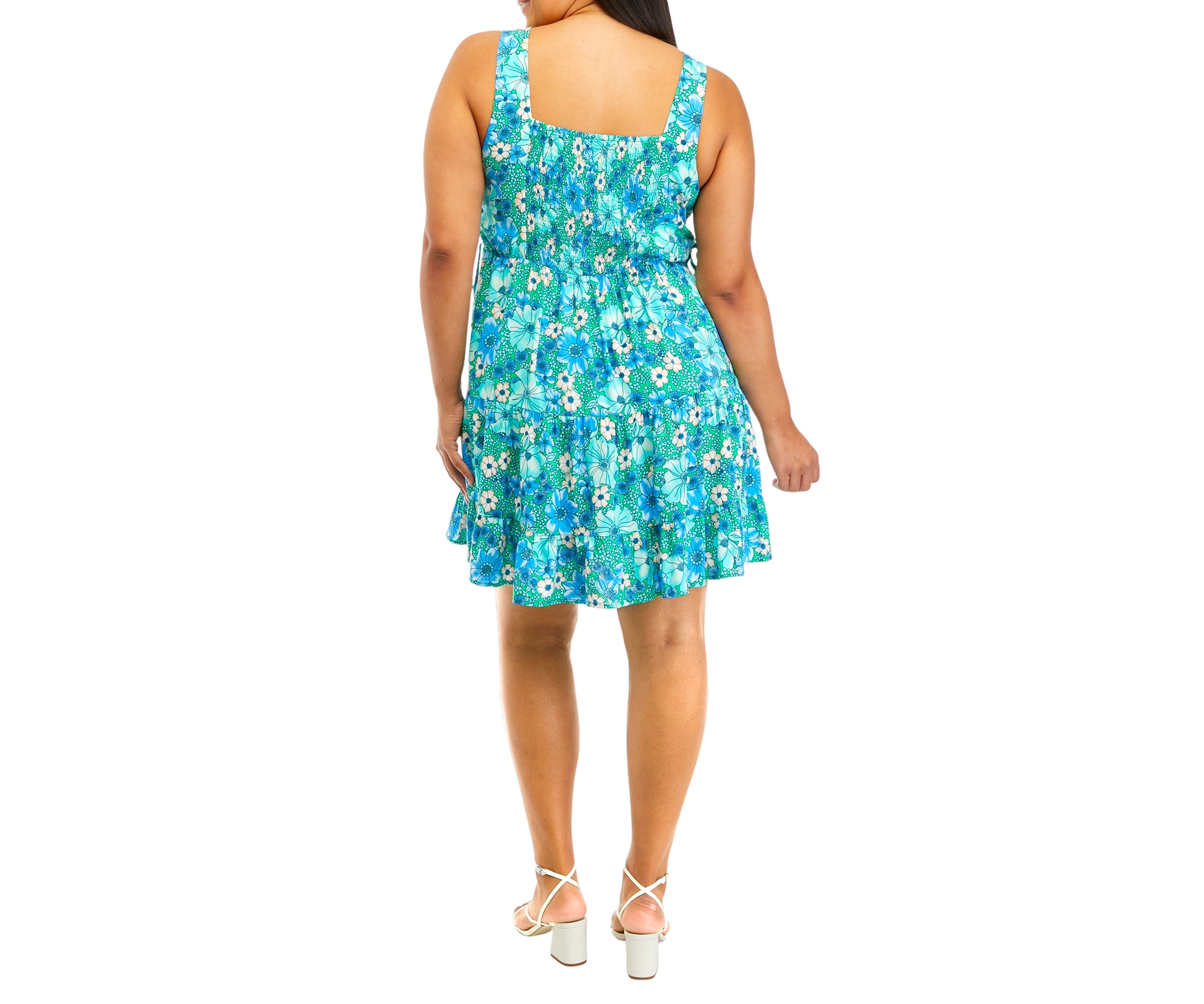 Plus Size Floral Tiered Dress