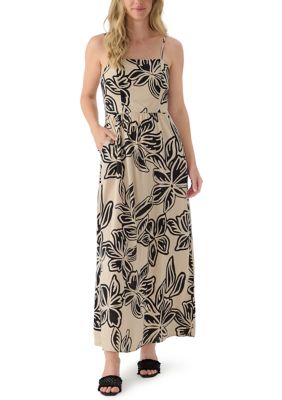 June & Hudson Women's Square Neck Cami Maxi Dress, Large