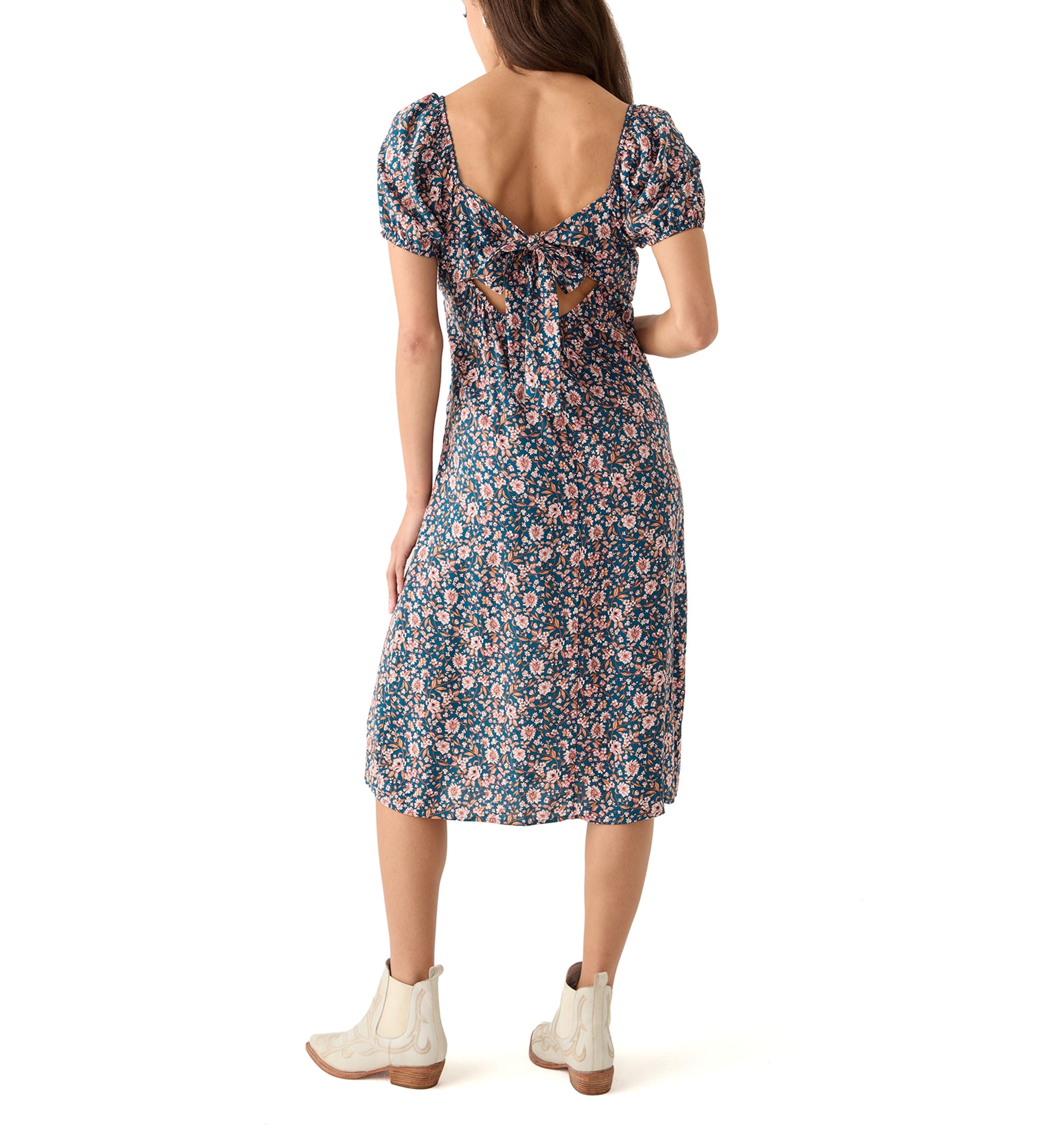 Womens Short Sleeve Midi Dress