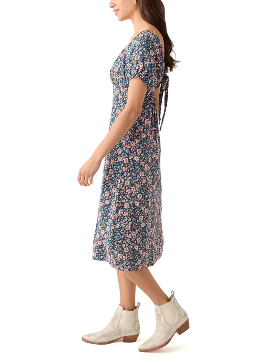 Womens Short Sleeve Midi Dress