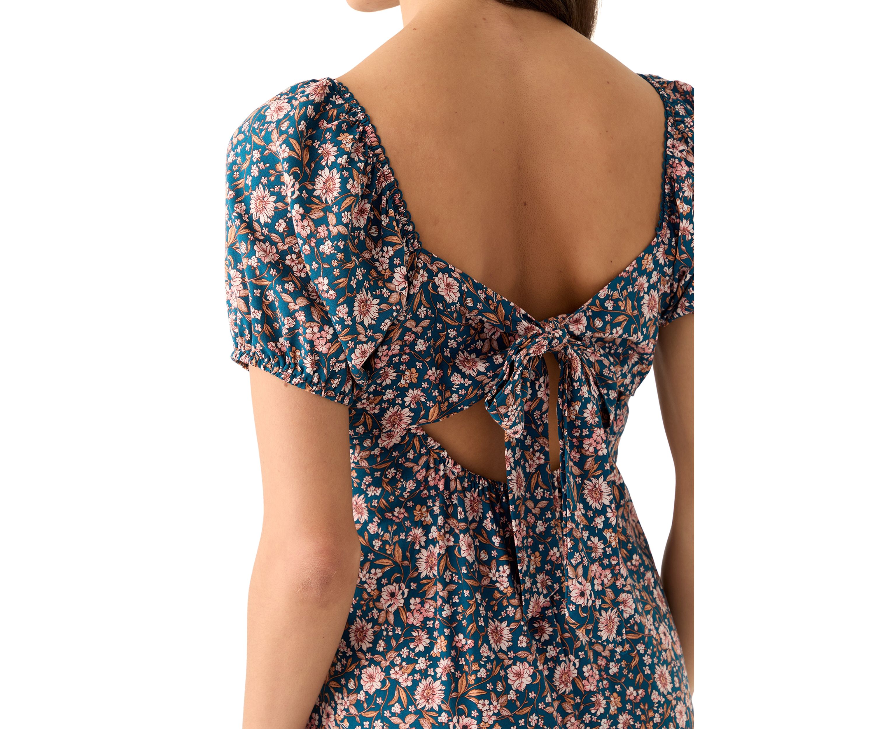Womens Short Sleeve Midi Dress
