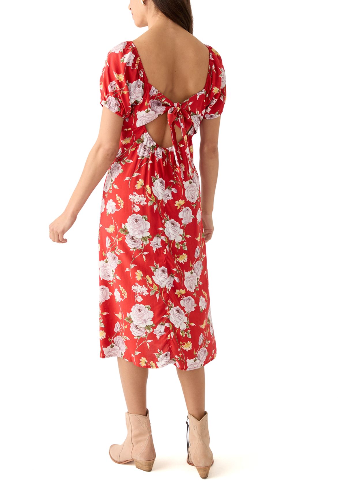 Womens Short Sleeve Midi Dress