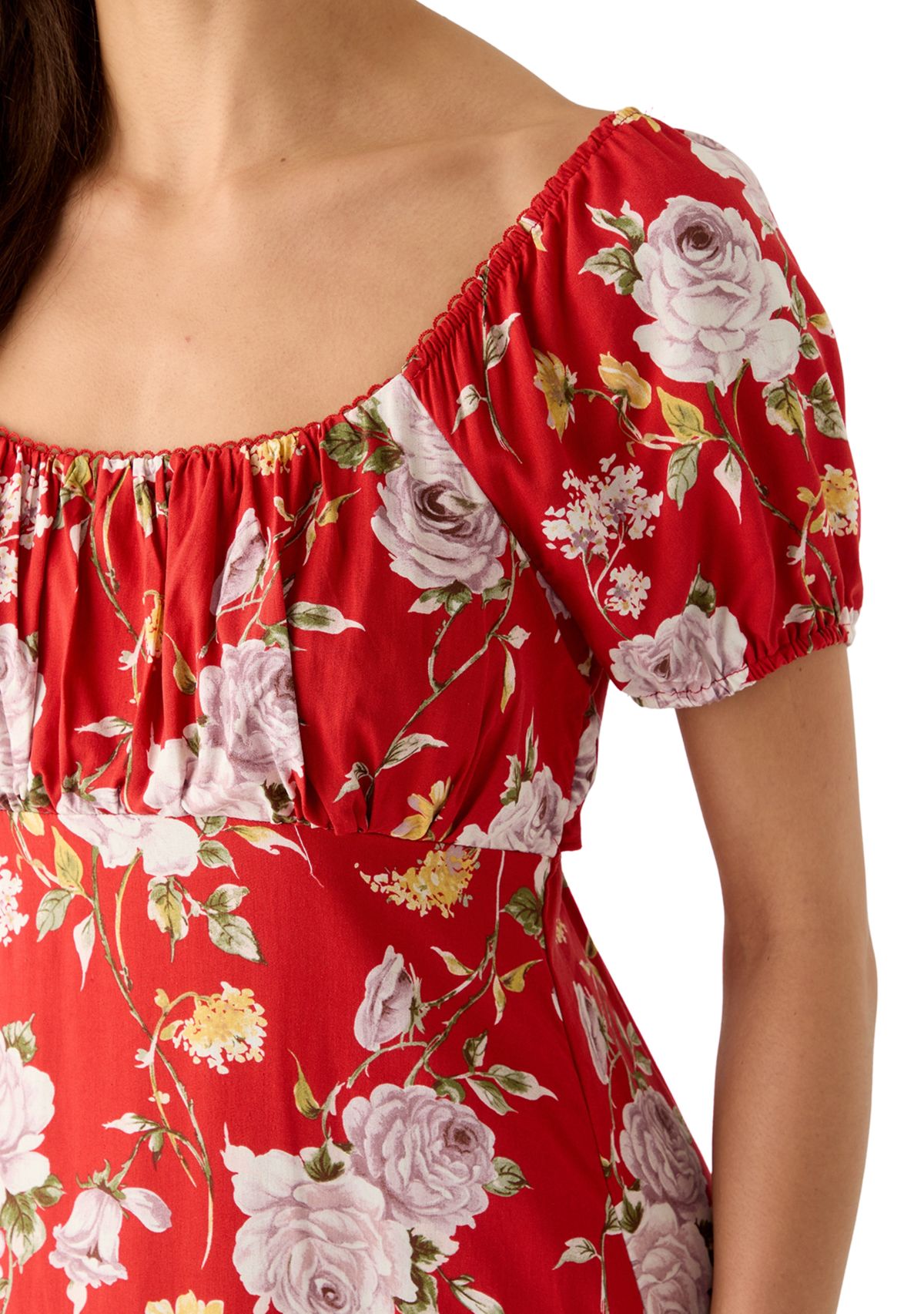 Womens Short Sleeve Midi Dress