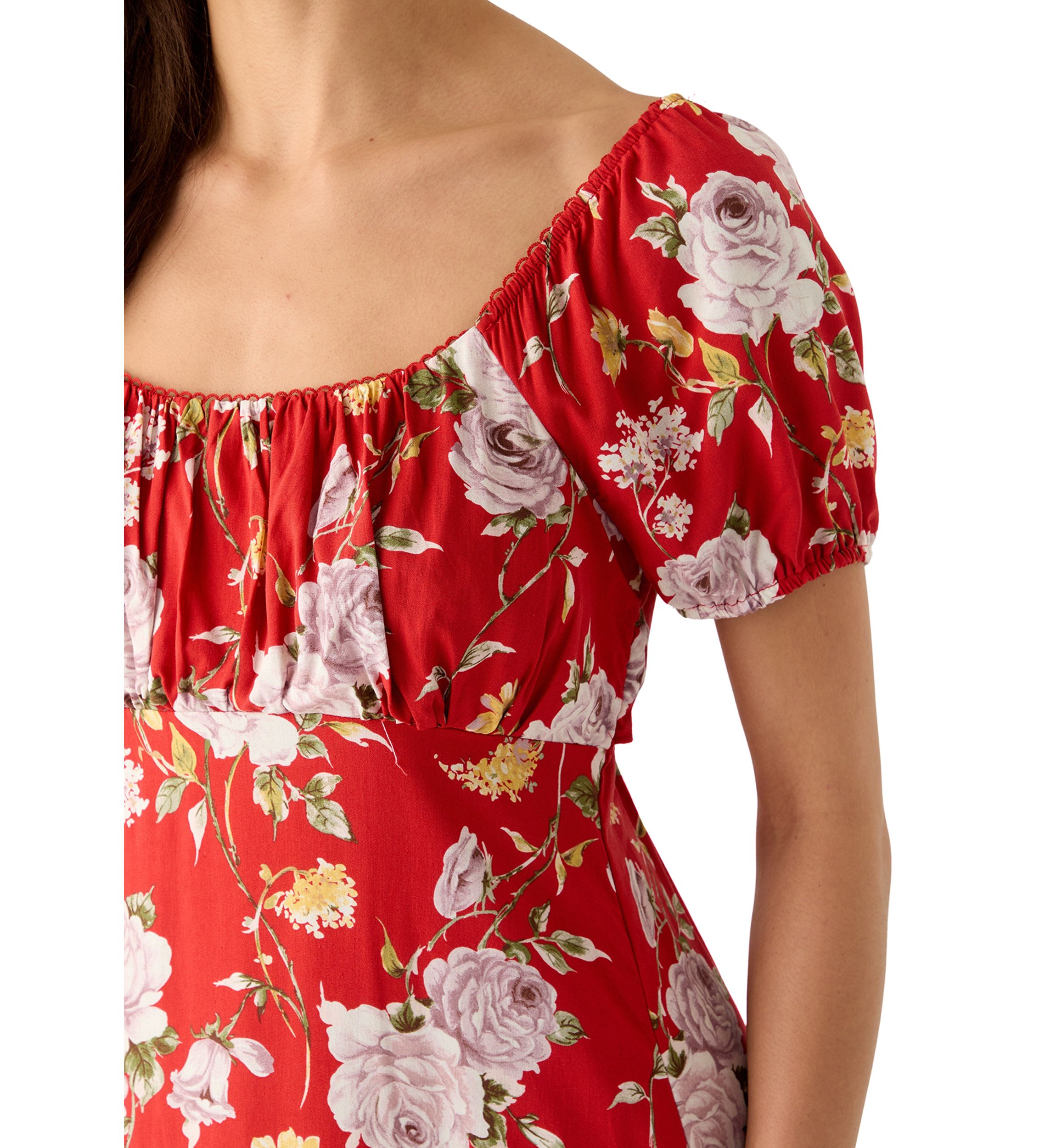 Womens Short Sleeve Midi Dress