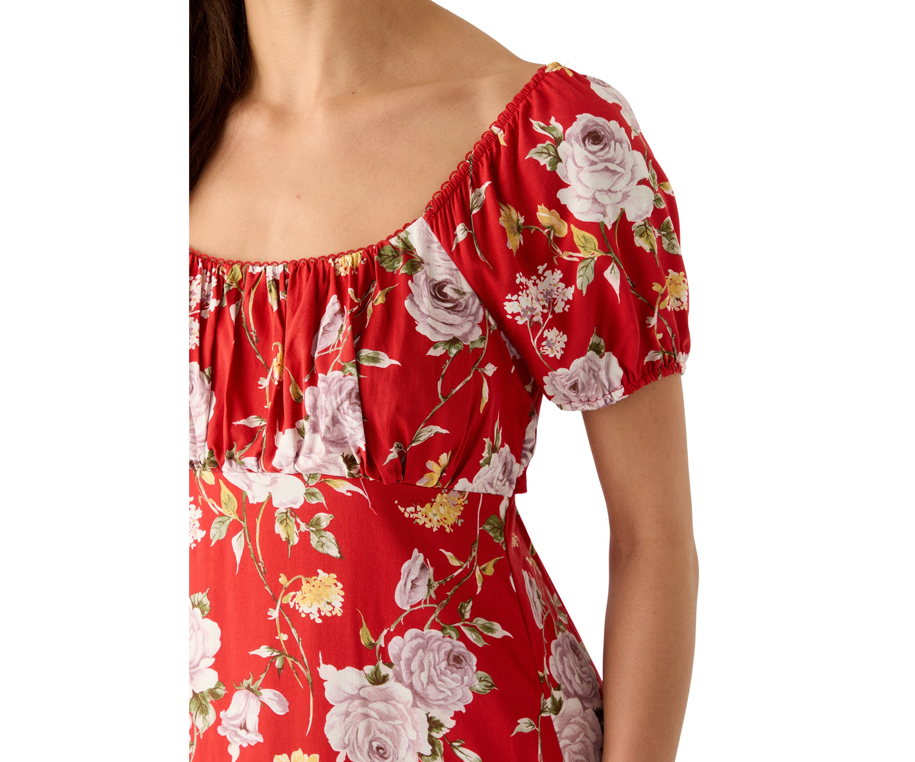 Womens Short Sleeve Midi Dress