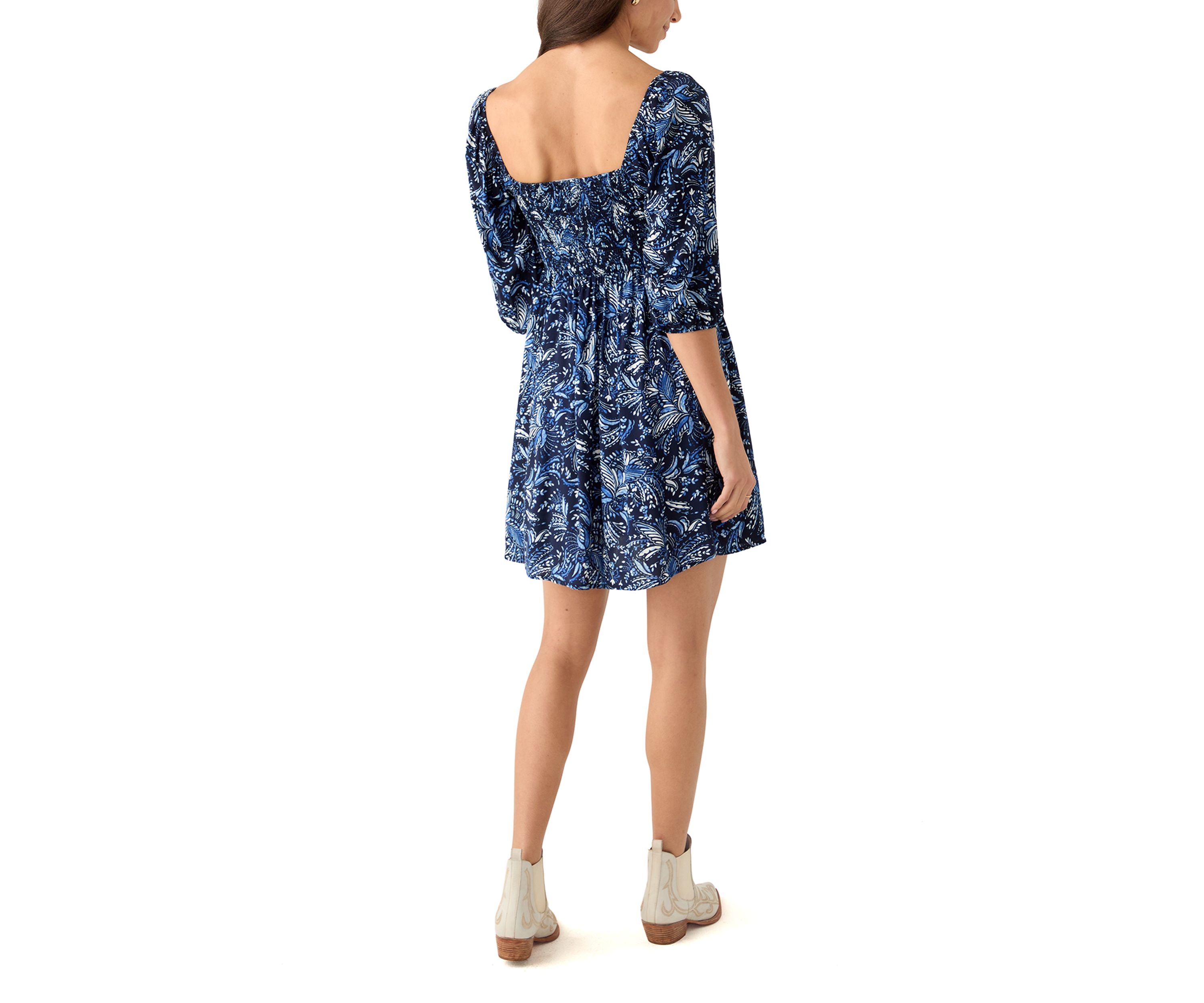 Womens 3/4 Sleeve Mini Dress