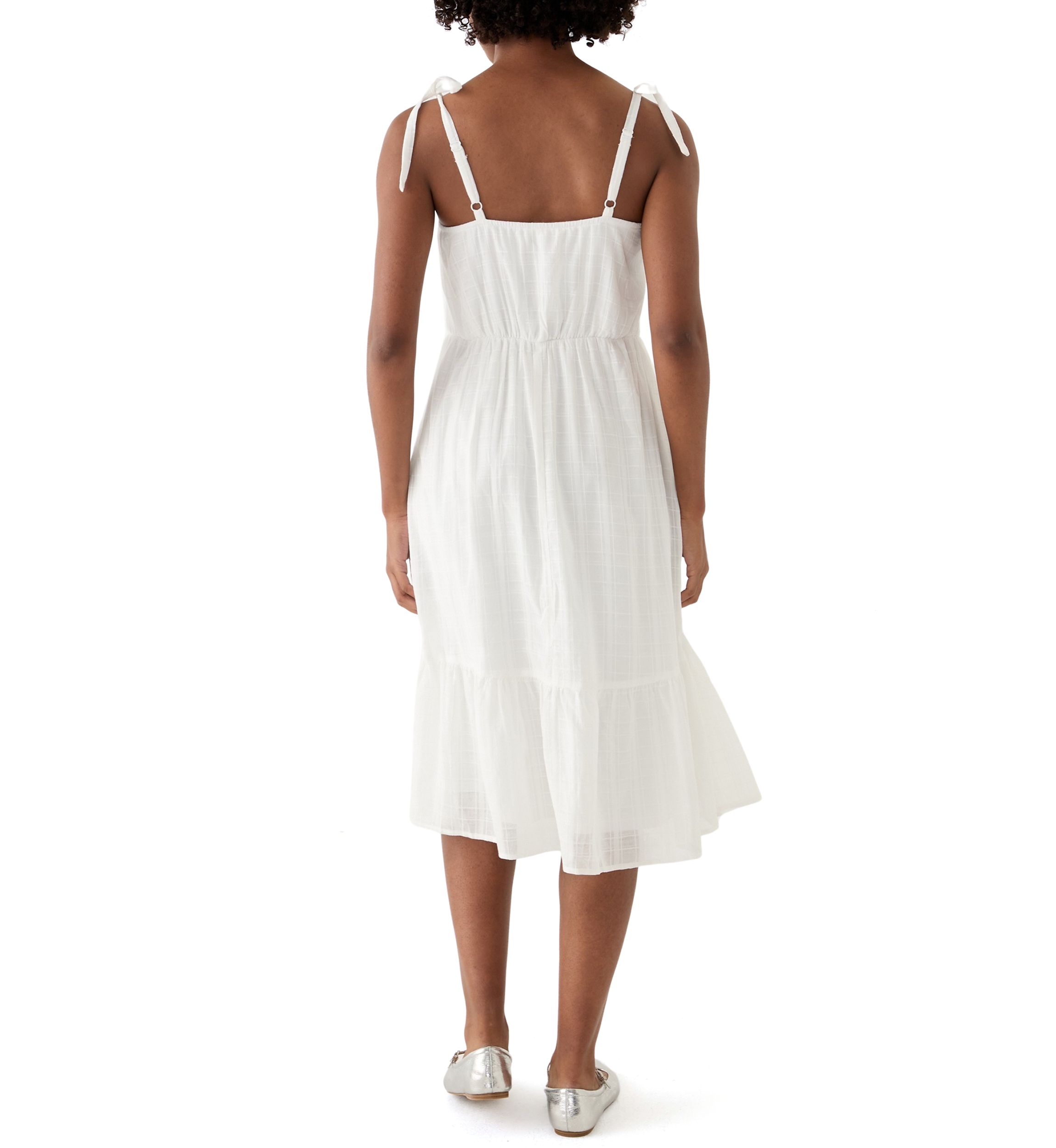 Womens Eyelet Midi Dress