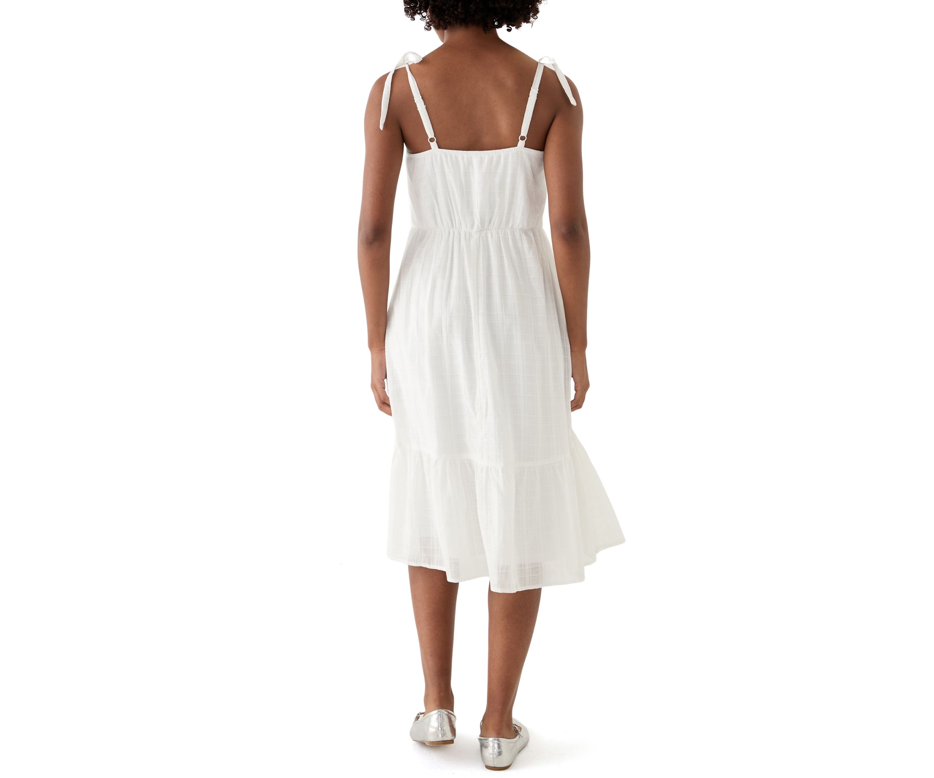 Womens Eyelet Midi Dress