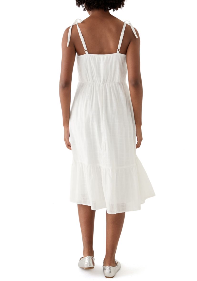 Womens Eyelet Midi Dress