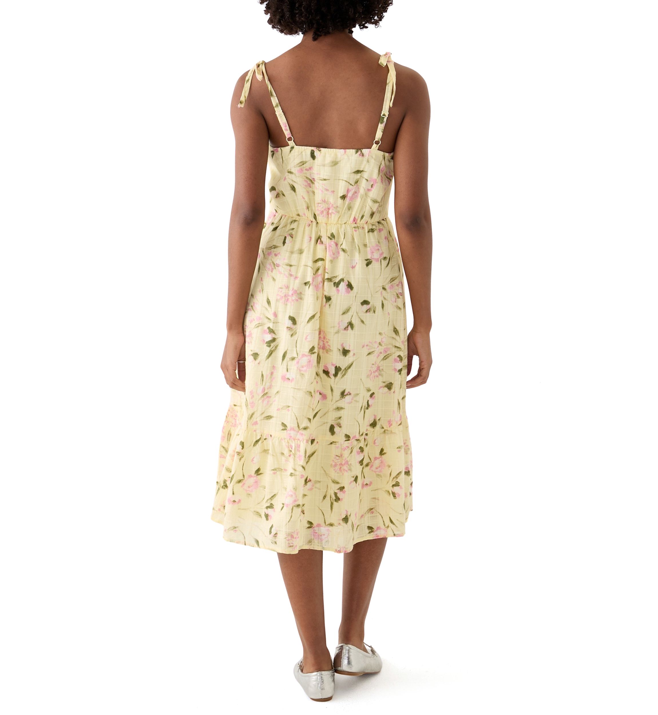 Womens Eyelet Midi Dress