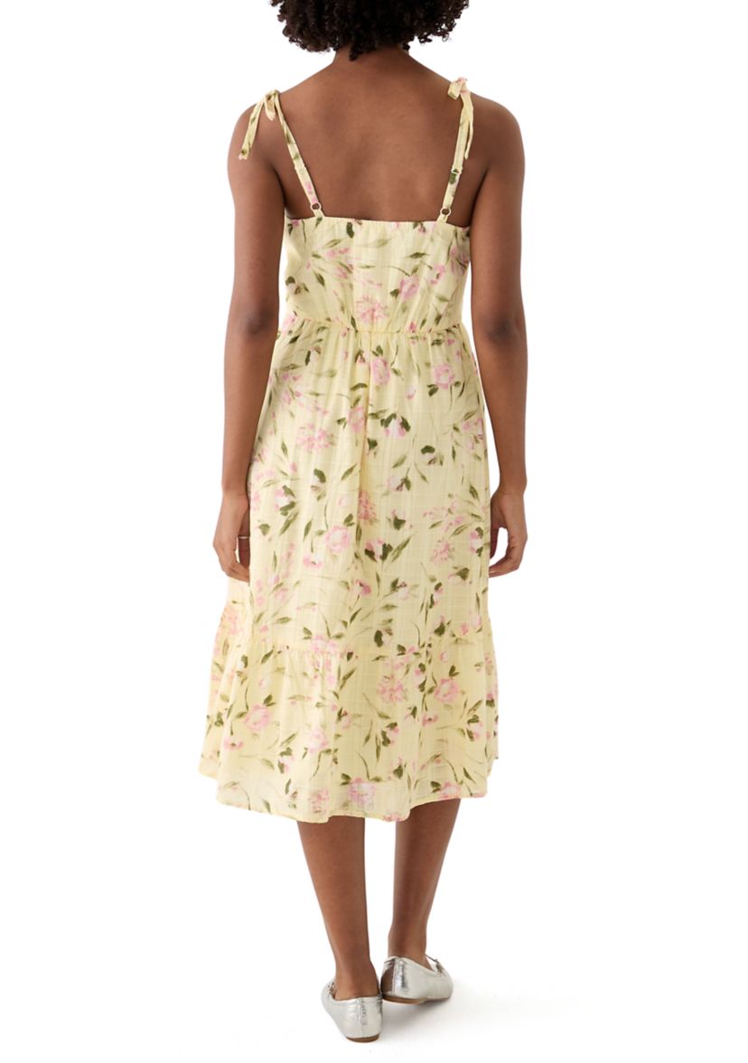 Womens Eyelet Midi Dress