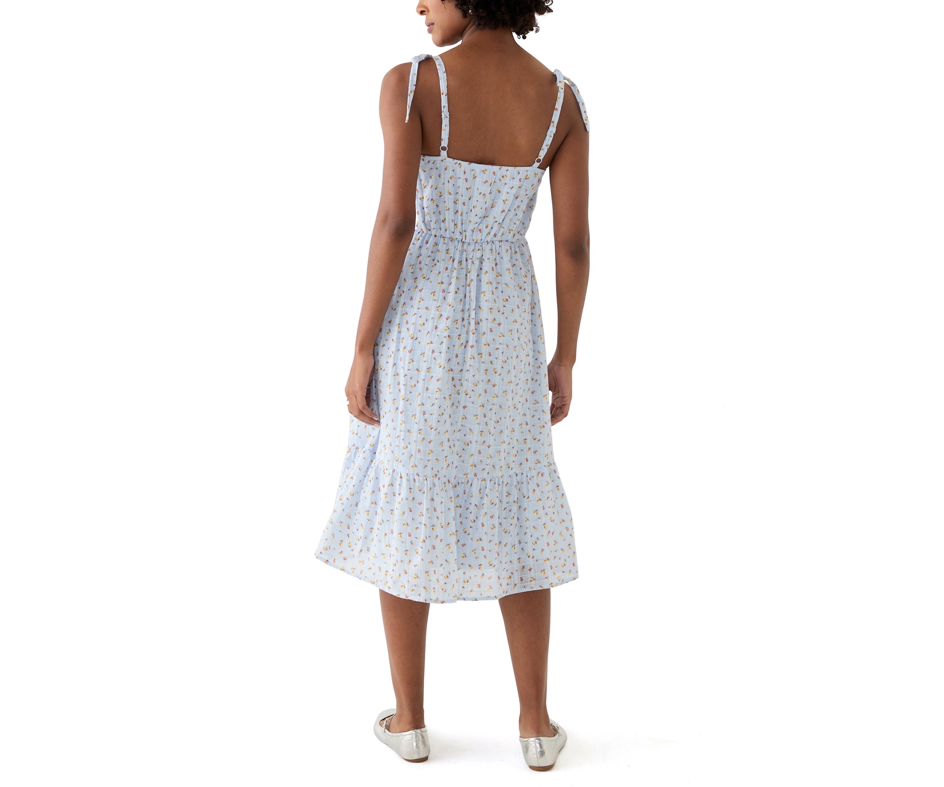 Womens Eyelet Midi Dress