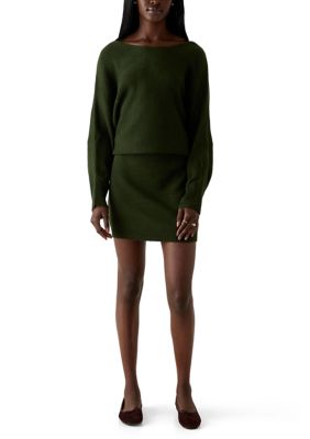 June & Hudson Women's Off The Shoulder Sweater Dress, XS