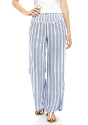 Indigo Rein Junior's Smocked Waist Linen Pants | belk