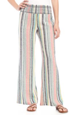 indigo rein striped linen pants