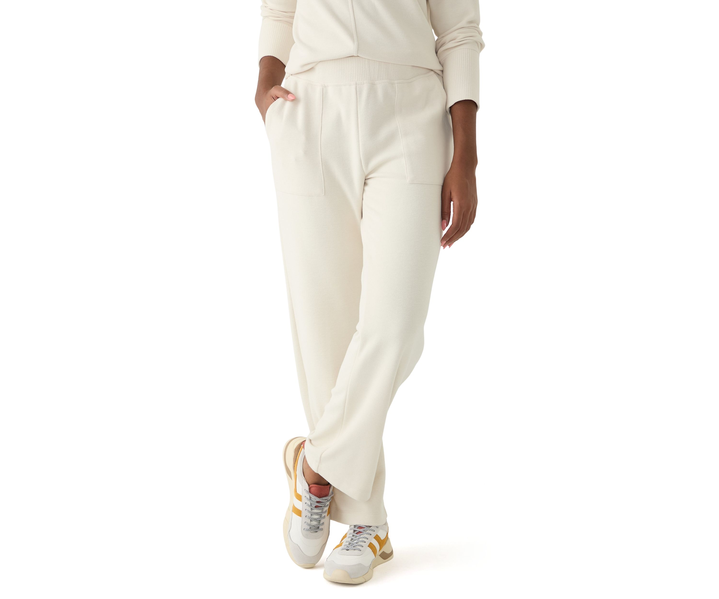 Womens Straight Patch Pocket Pants
