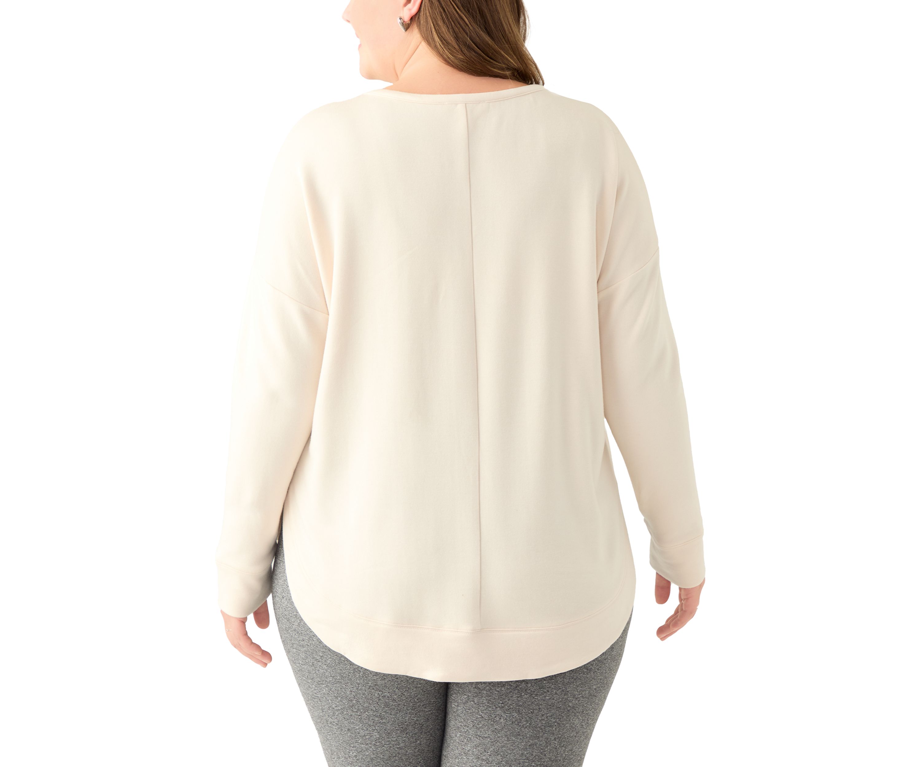 Plus Size Curved Hem Pullover