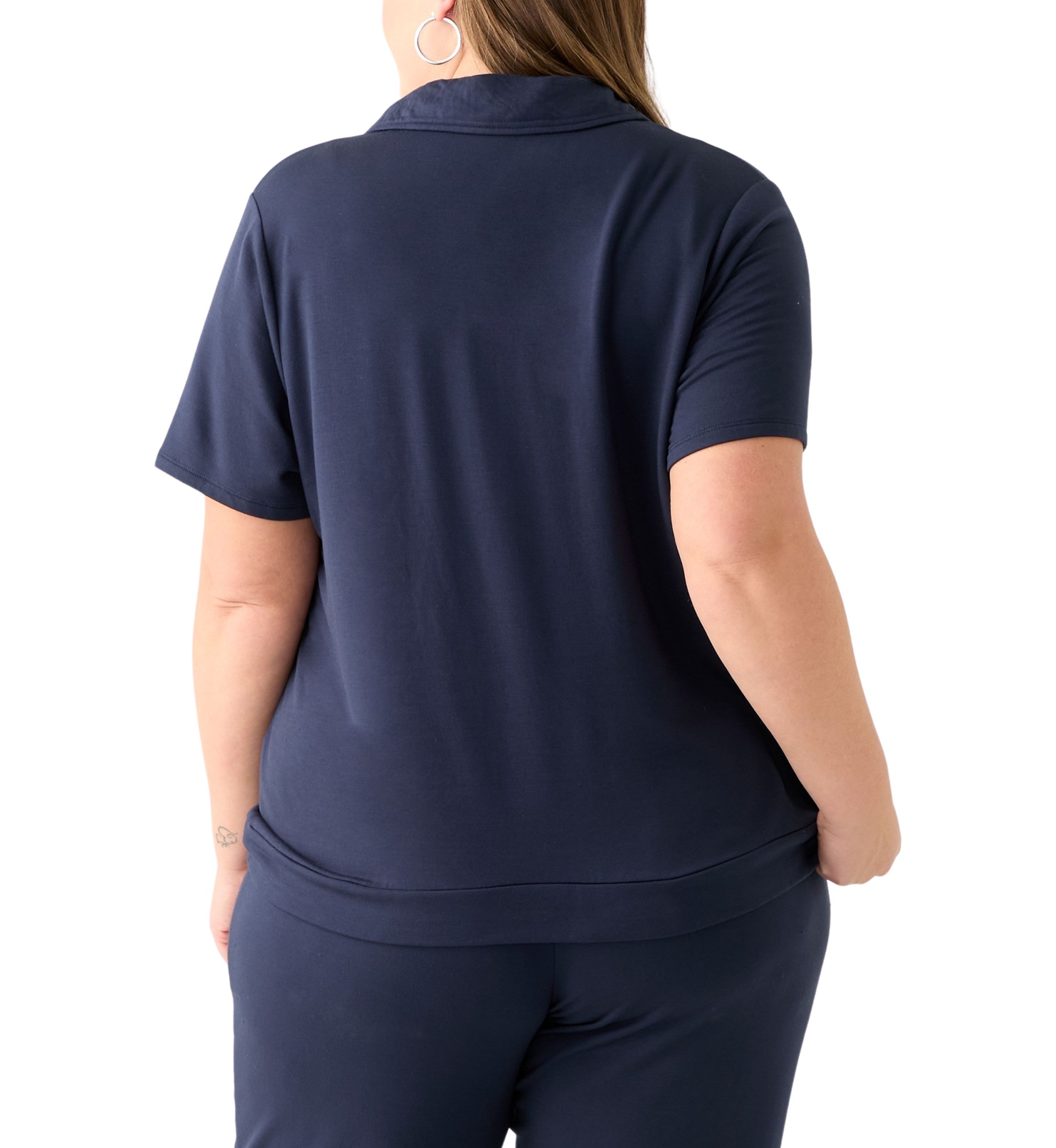 Plus Size Short Sleeve Knit T-Shirt 