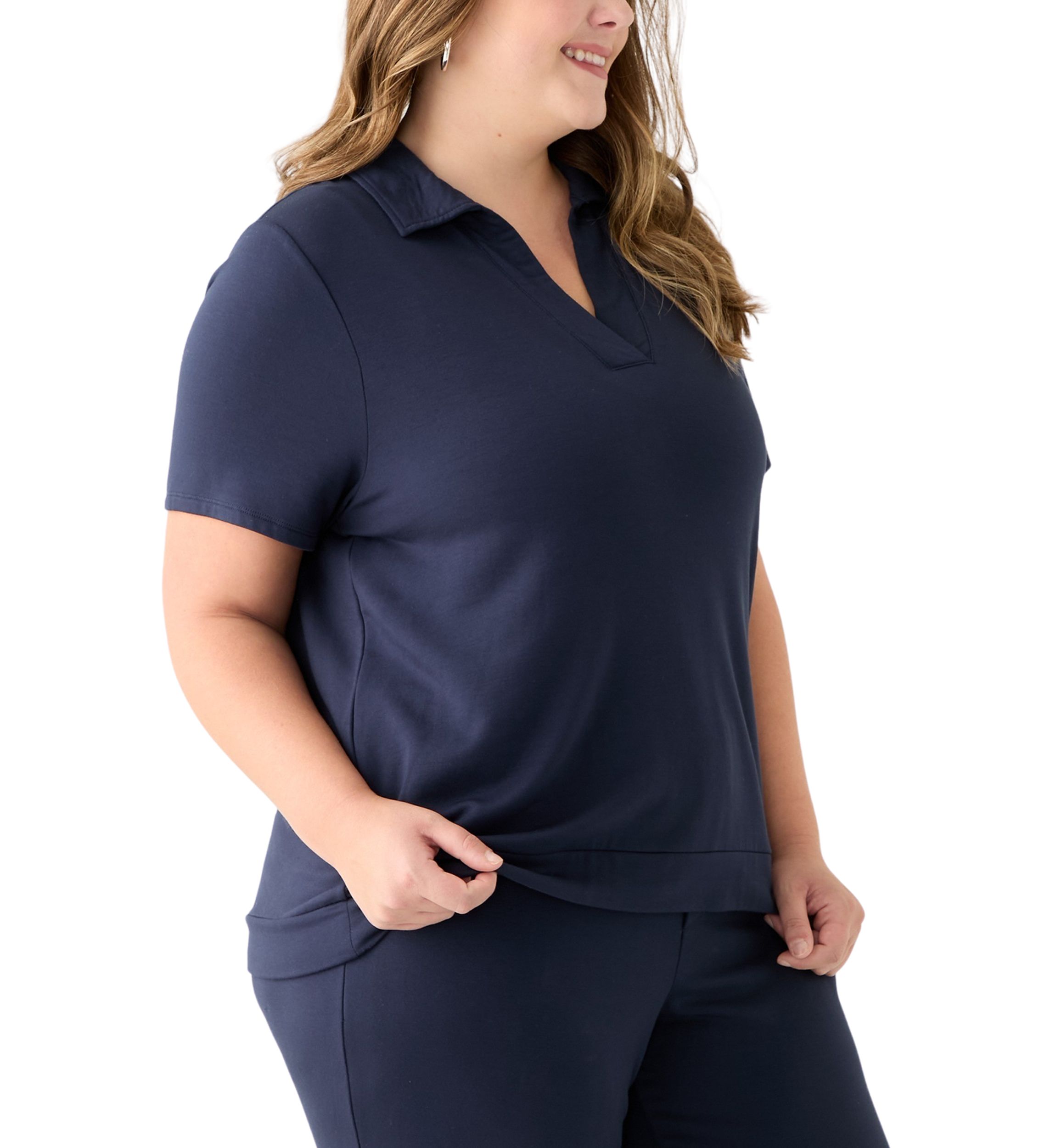 Plus Size Short Sleeve Knit T-Shirt 