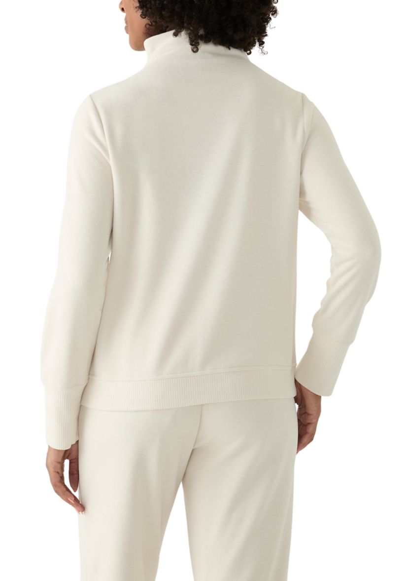 Womens Long Sleeve Mock Neck Top